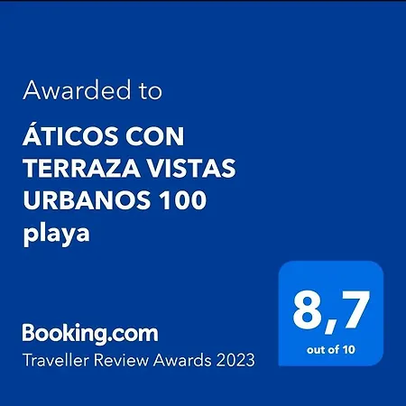 áticos Con Terraza Vistas Urbanos 100 Playa Apartamento *